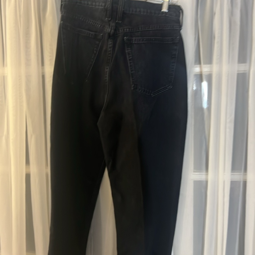 NWT FRAME Le High Wide Crop Jeans Women’s Size 28/14” Waist Inseam 30.5 Black - Picture 10 of 11